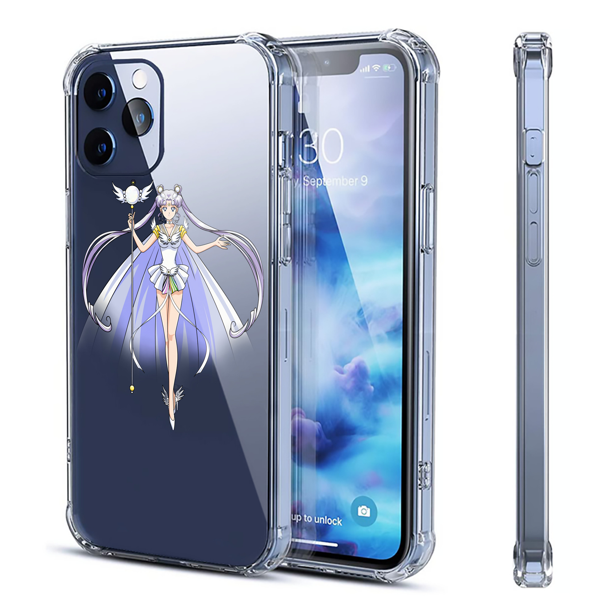 （画像用） 美少女戦士セーラームーン 月野 うさぎ つきの うさぎ Sailor Moon Tsukino Usagi 【iPhone 12シリーズ対応】透明スマホケース（クリアソフトケース）